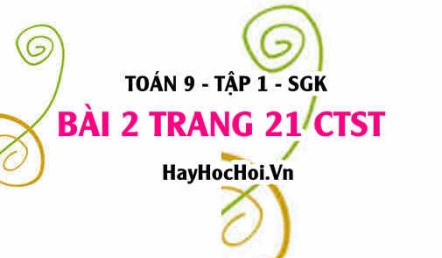 Bài 2 trang 21 Toán 9 tập 1 Chân trời sáng tạo SGK